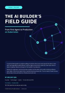 The AI Builder's Field Guide cover: From First Agent to Production on Kubernetes, by Mélony Qin